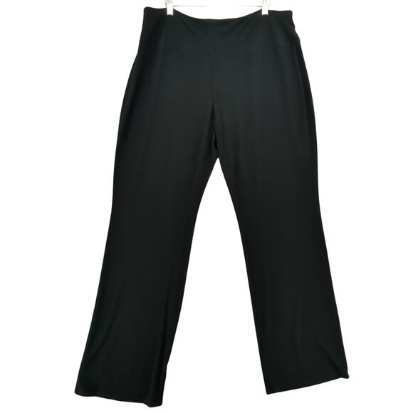 J Jill Pants Womens Large Black Barely Bootcut Smooth Fit Pull On Workwear - Picture 2 of 8